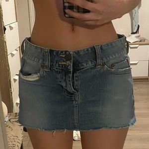 Denim mini skirt